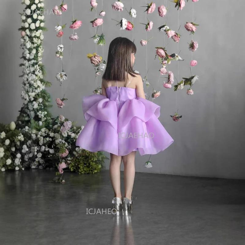 Robe de Soirée Lavande pour Enfants, Robe de Cérémonie pour Filles, Robe de Princesse pour Mariage, 