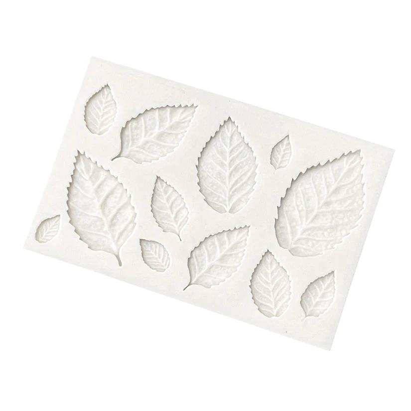 Moule en silicone Feuilles de Rose pour Sugarcraft, Outils de Résine, Moule à Cupcakes, Outils de Dé