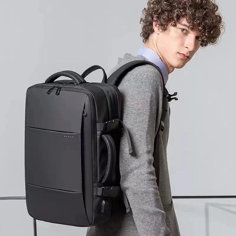 BANGE voyage sac à dos hommes affaires sac à dos école extensible USB sac grande capacité 17.3 ordin