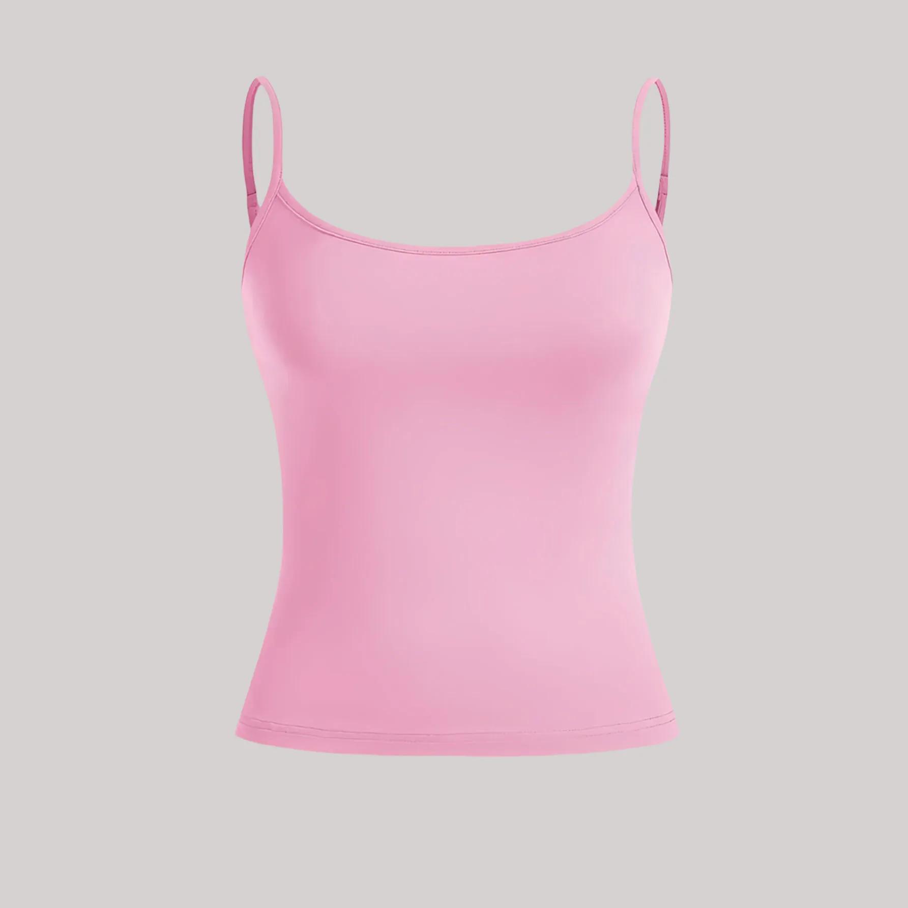 Débardeur à bretelles pour femmes, haut Slim pour mode d'été, polyvalent, décontracté, respirant, ti