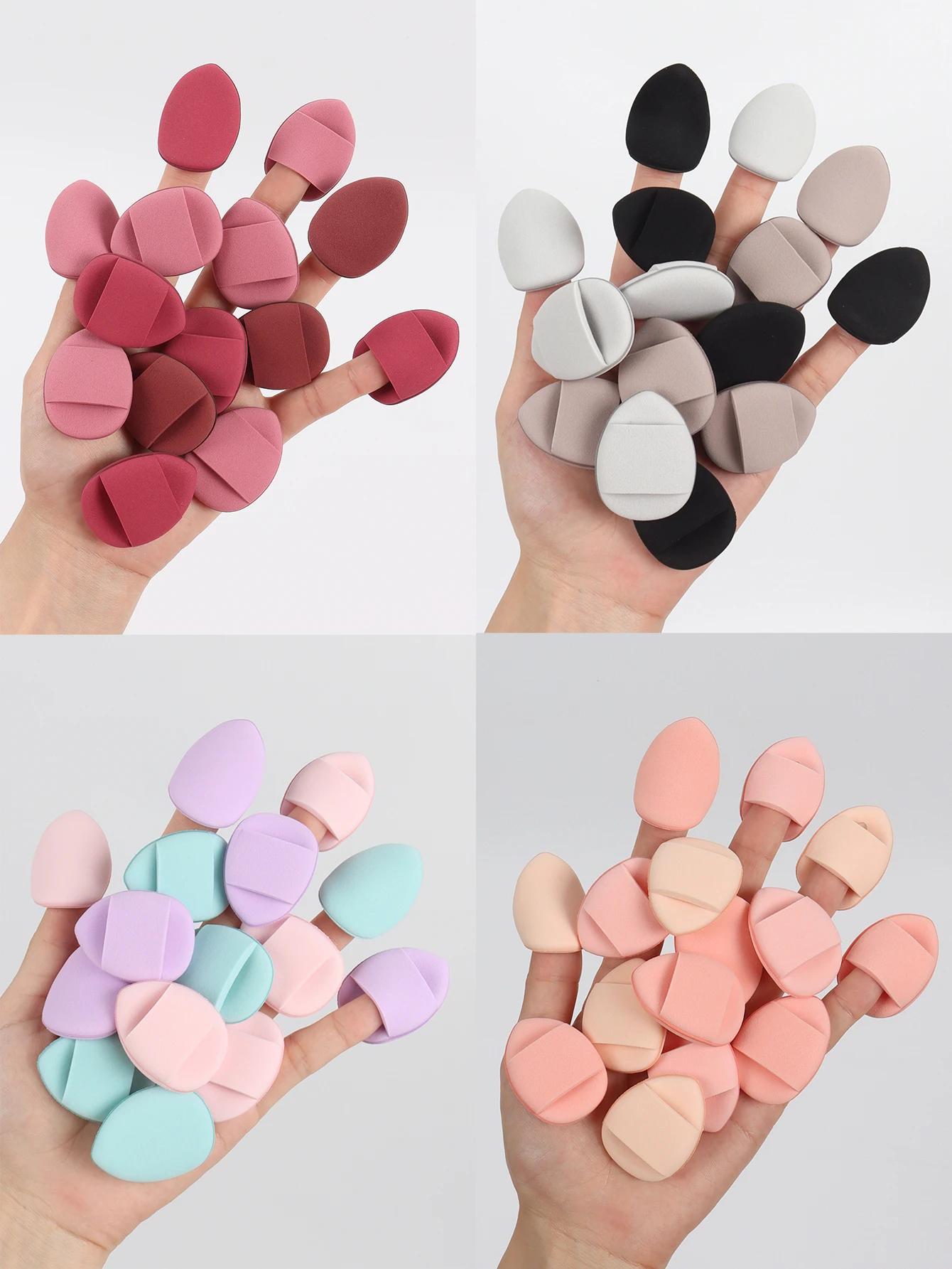 Ensemble de bouffantes de poudre éponge à coussin d'air pour les doigts, bouffantes de poudre de maq