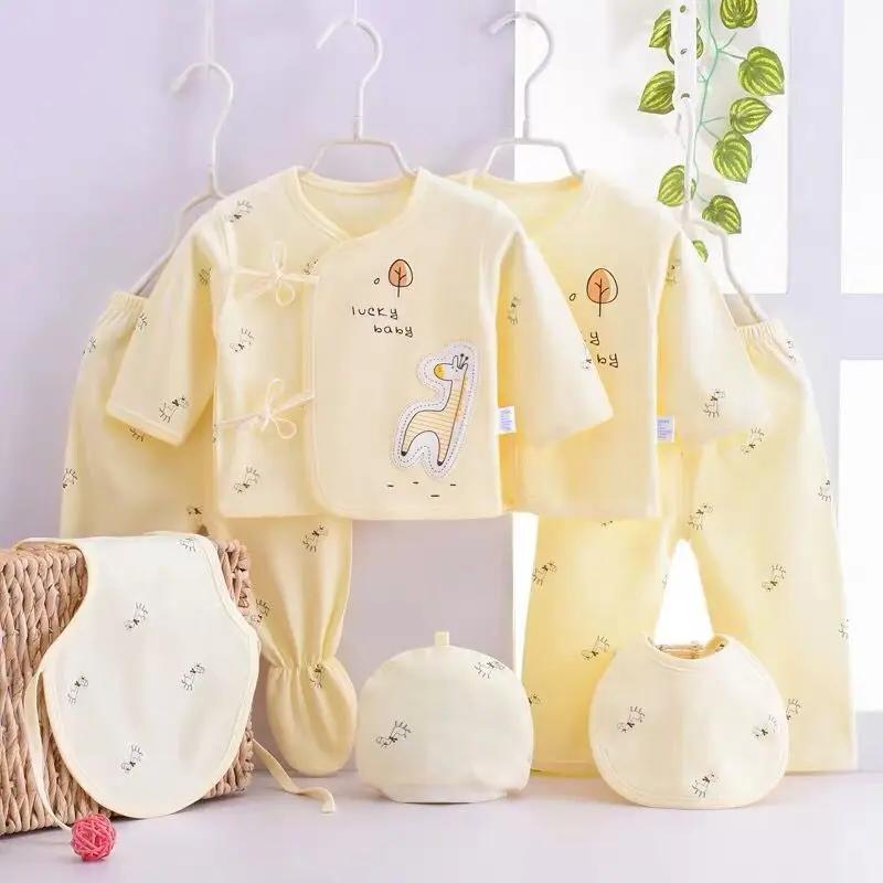 7 pièces printemps nouveau-né bébé trucs enfant en bas âge vêtements dessin animé mignon coton T-shi