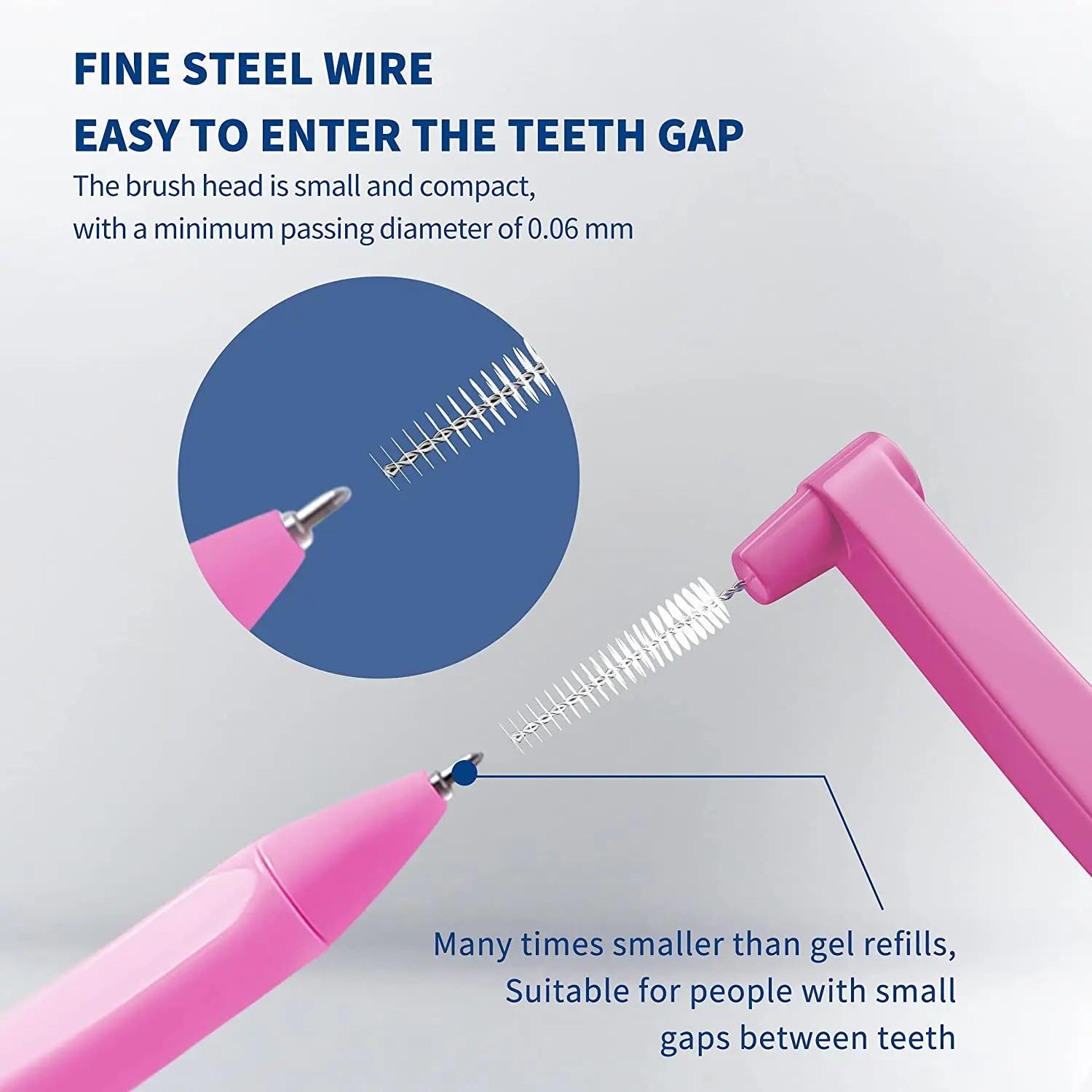 Kingubznis 20 pièces brosse interdentaire pour l'orthodontie dentaire propre entre les outils de net