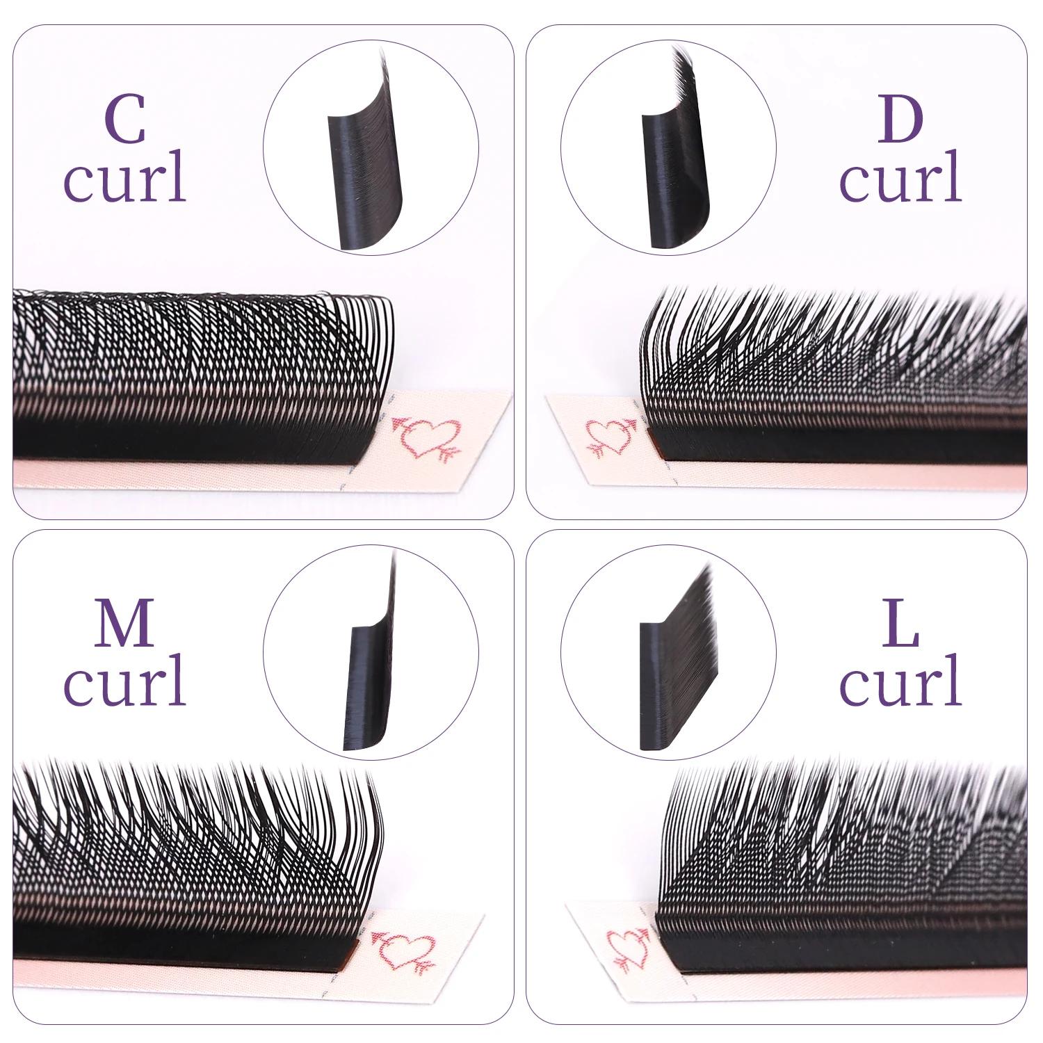 AGUUD marron W en forme de cils 4D 5D 3D fée trèfle cils préfabriqués Bloom Fans Volume Extensions d