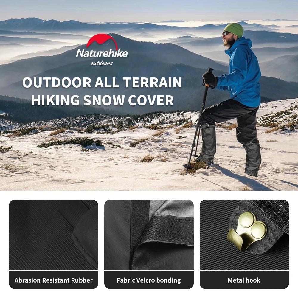 Naturehike – guêtres chauffe-jambes imperméables pour chaussures d'escalade, guêtres de neige pour r