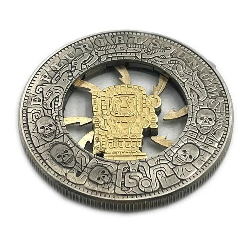 Mécanisme mobile pièce Hobo Nickel 'pièce de serrage' Morgan Dollar romain booze pièce magique cadea