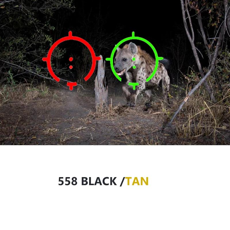 Visée holographique à points rouges 558, réflexe à points rouges et verts avec support Picatinny à d