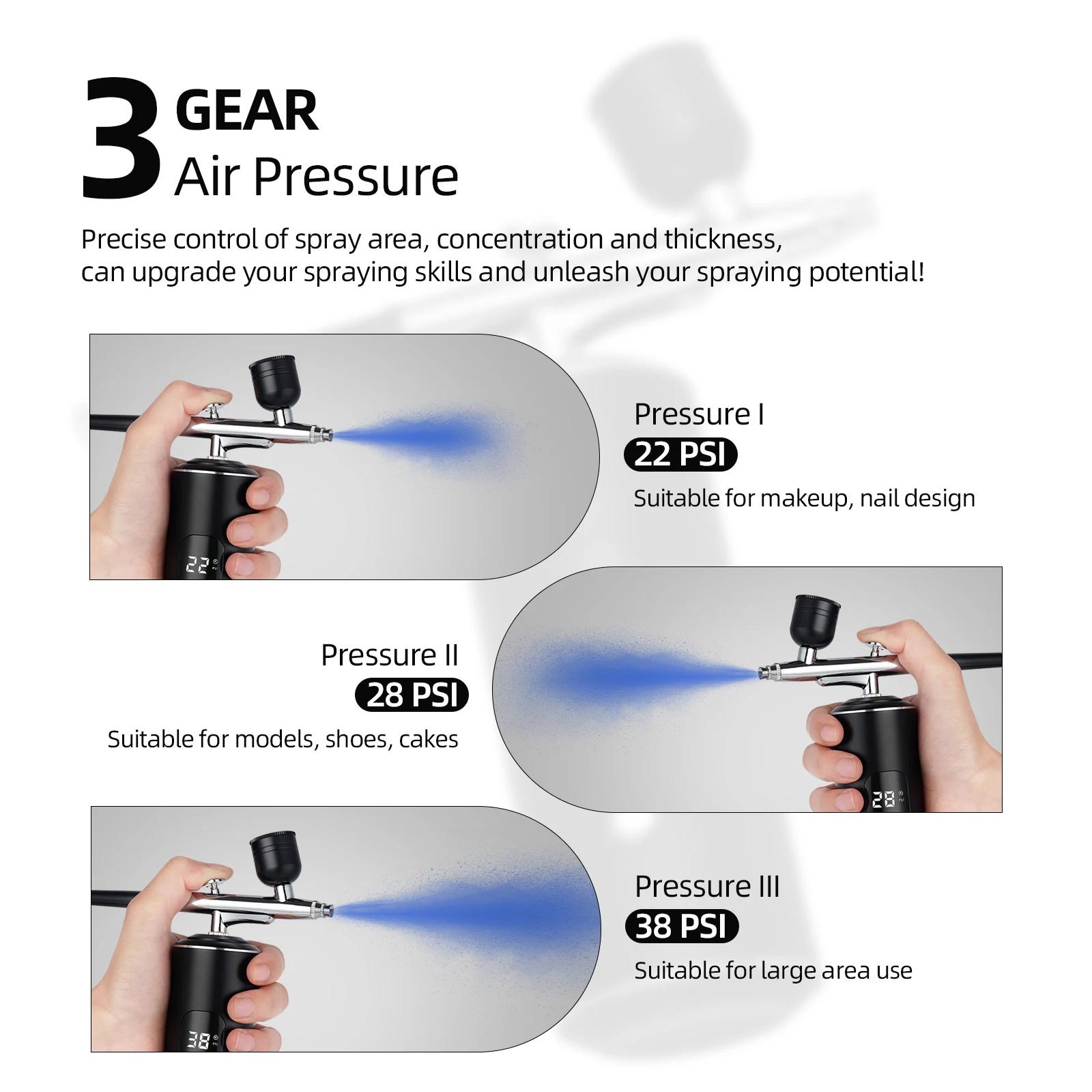 Kit d'aérographe Portable, Mini pistolet de pulvérisation de peinture à compresseur d'air pour Nail 