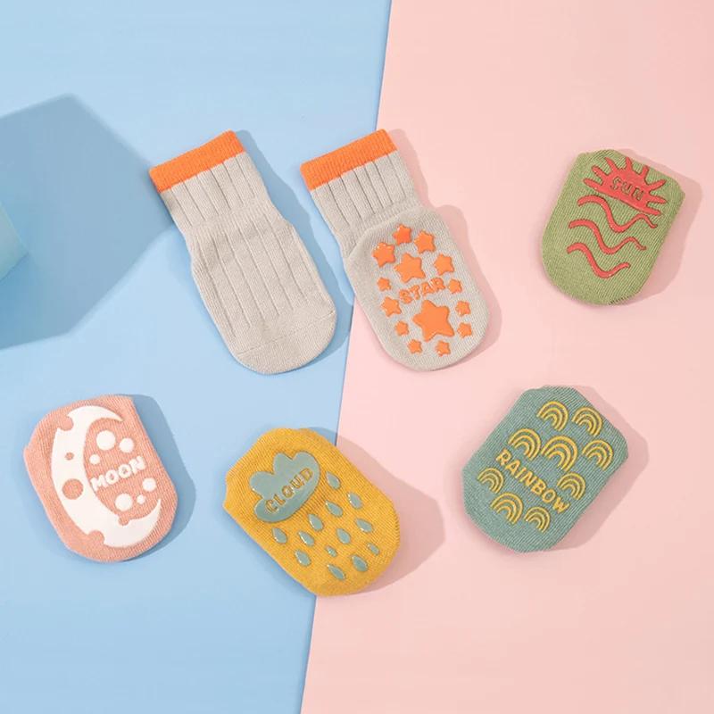 5 paires de chaussettes de sol en tricot mignonnes et décontractées, chaussettes en coton doux et co