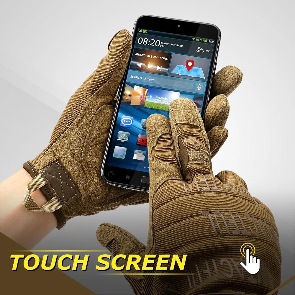 Gants tactiques d'extérieur pour écran tactile, entraînement, Sport, escalade, tir, chasse, équitati