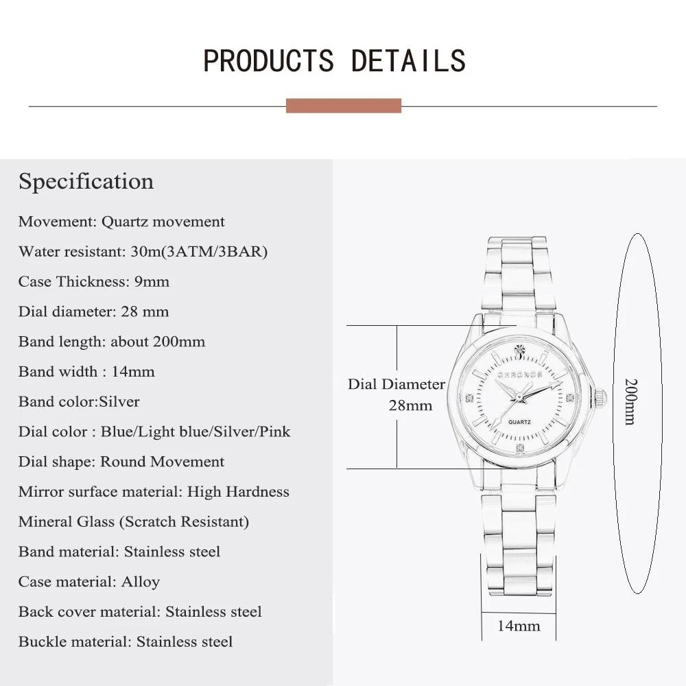CHRONOS femmes élégantes montre de luxe dames marque de mode montre-bracelet mouvement à Quartz en a