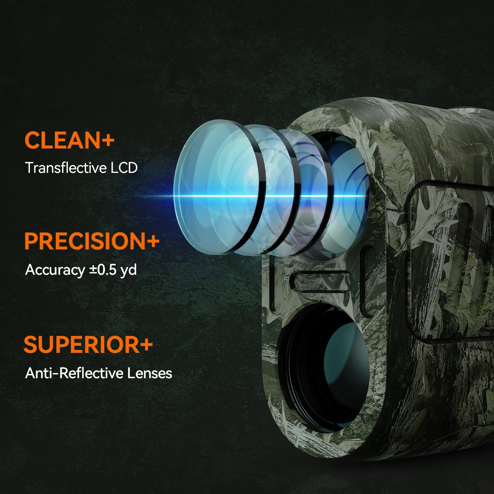 Télémètre MiLESEEY 7 °   Télémètre laser Big Field 656Yd pour la chasse, avec mode de mesure par la 