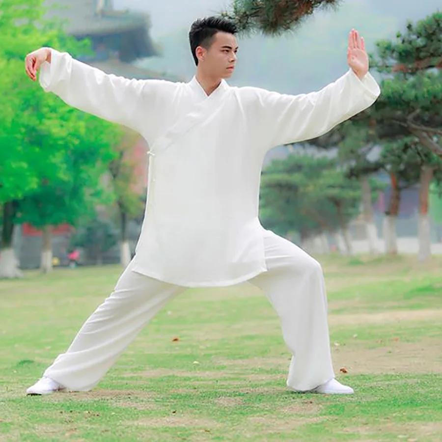 Ensemble de vêtements en coton et lin de haute qualité pour hommes et femmes, costume Tai Chi, vêtem