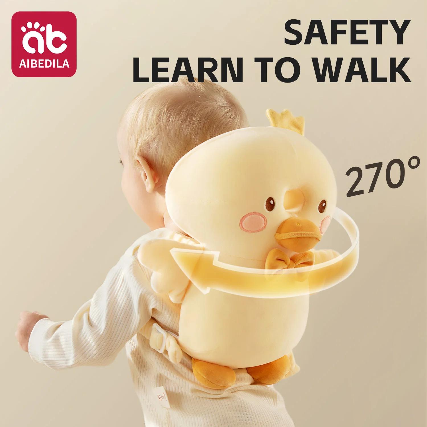 AIBEDILA Coussin de protection anti-chute 3 faces pour bébé, motif animal mignon, pour la tête et le