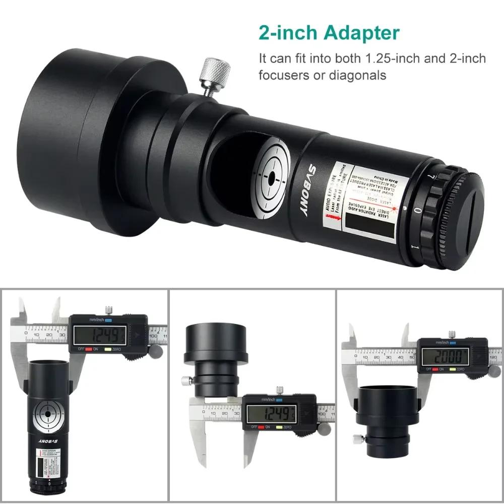 Collimateur télescope SVBONY 1.25" 2" adaptateur pour astrophotographie newtonien 7 niveaux luminosité