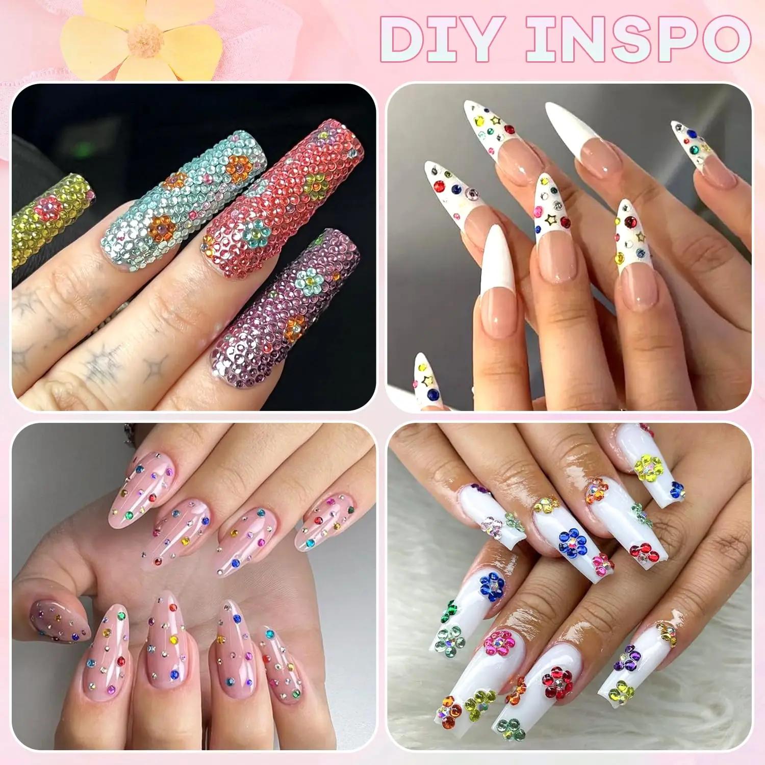 5000 pièces petits strass en résine pour Nail Art, strass colorés 2/3MM pierres précieuses pour ongl