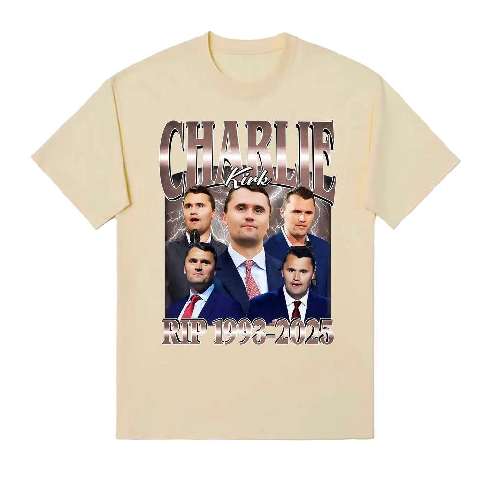 Comique Charlie Kirk RIP 1993-2025 politique commémorative rétro graphique hommes et femmes été impr