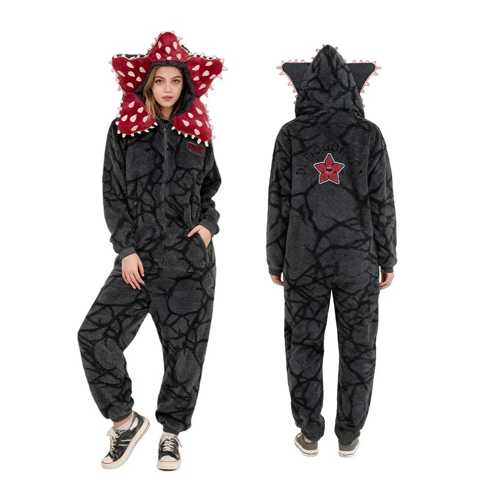 Pyjama d'hiver pour enfants et adultes, pyjama étranger, plante Demogorgon, combinaison pour adultes