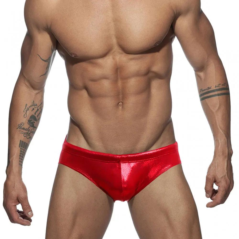 Slip de bain homme sexy rembourré avec poche U serrée et cordon taille basse