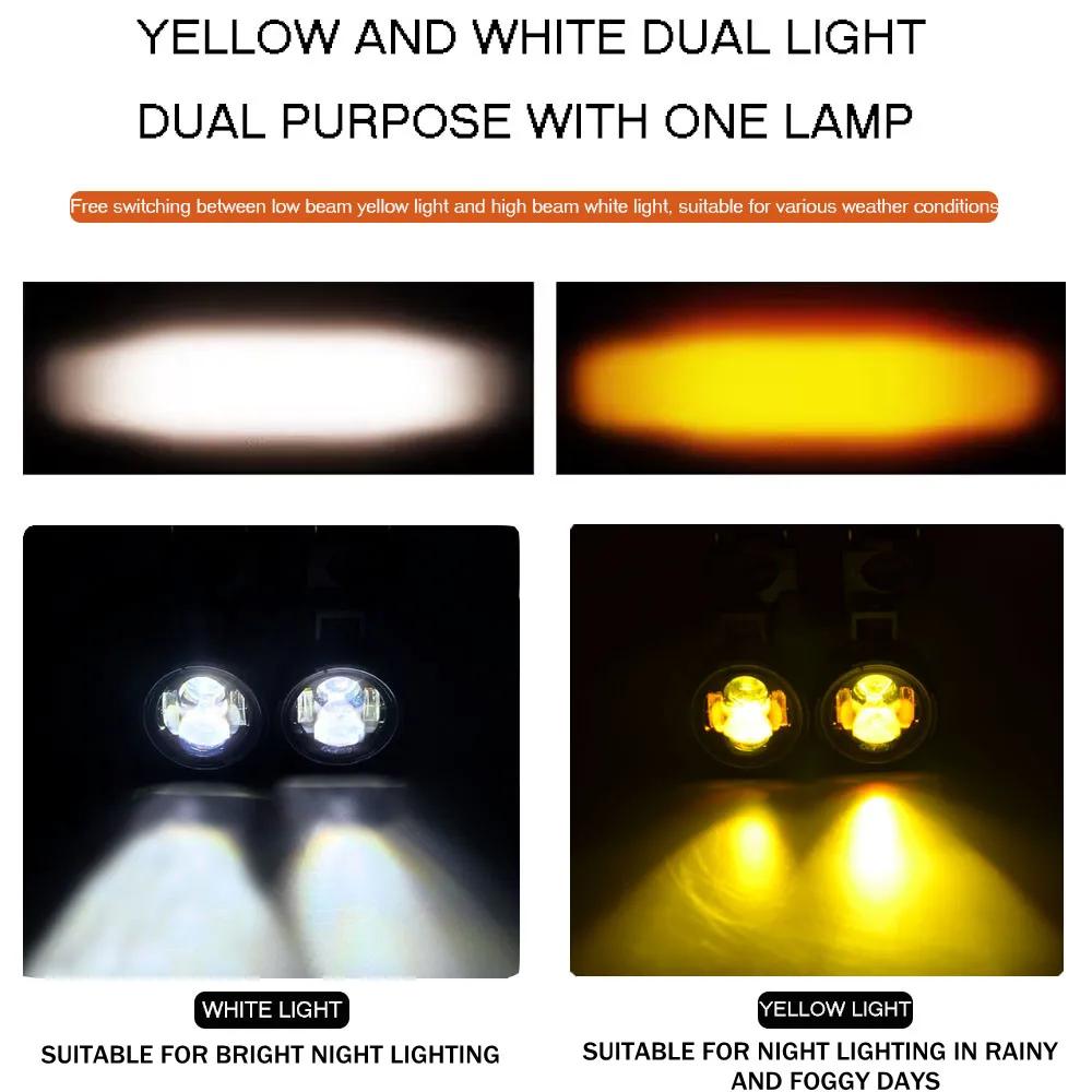 Phares antibrouillard LED pour moto, budgétaire de conduite auxiliaire, lampe de sauna, clignotant d