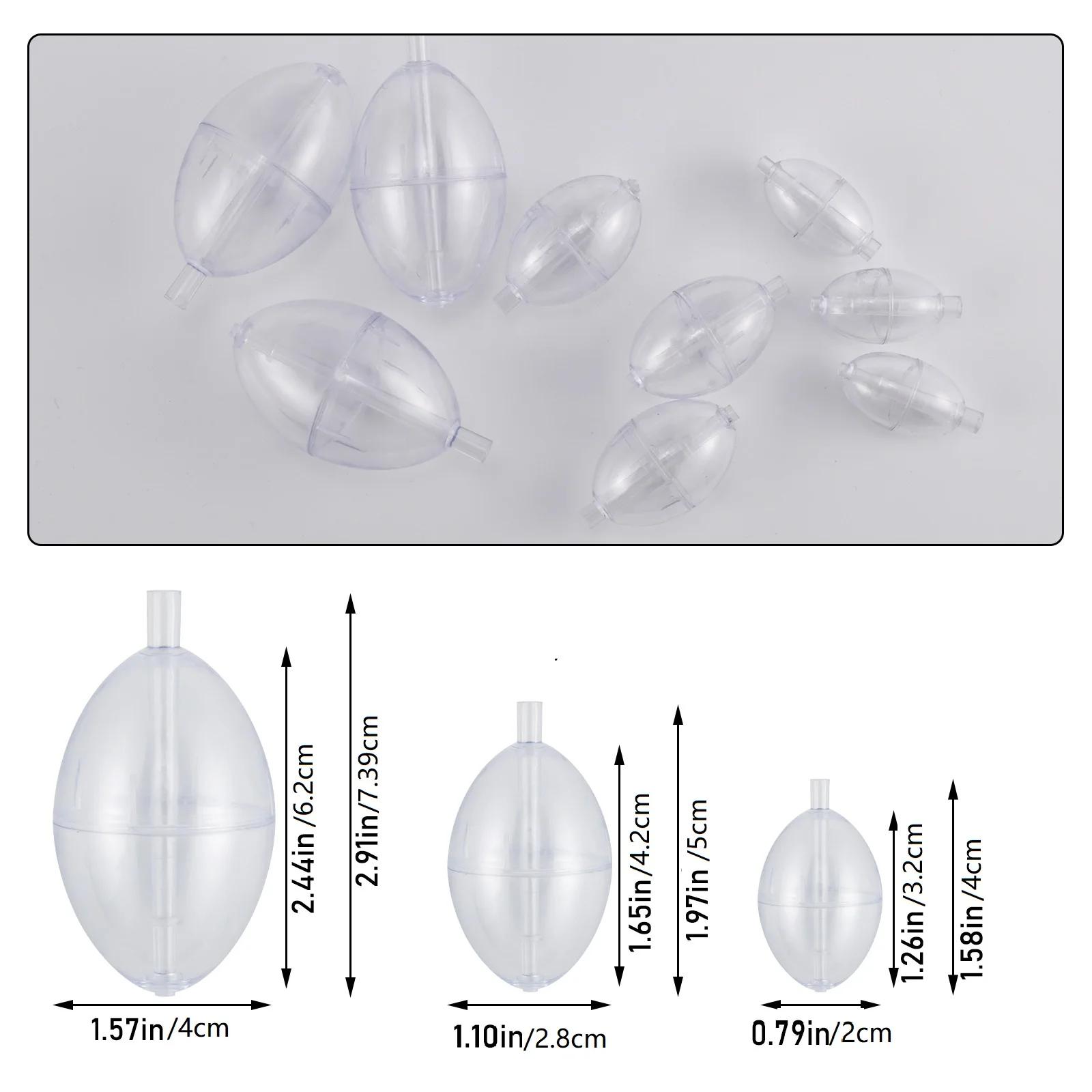 10 pièces flotteur de pêche bouée Bobber indicateur de frappe PVC plastique Surface transparente flo