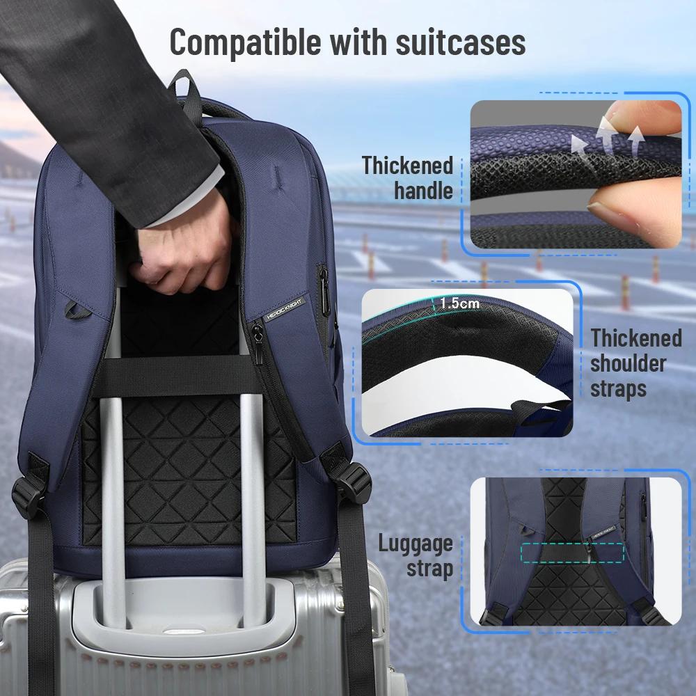 Sac à dos de voyage d'affaires HK pour hommes, imperméable, sac à dos pour ordinateur portable de 17