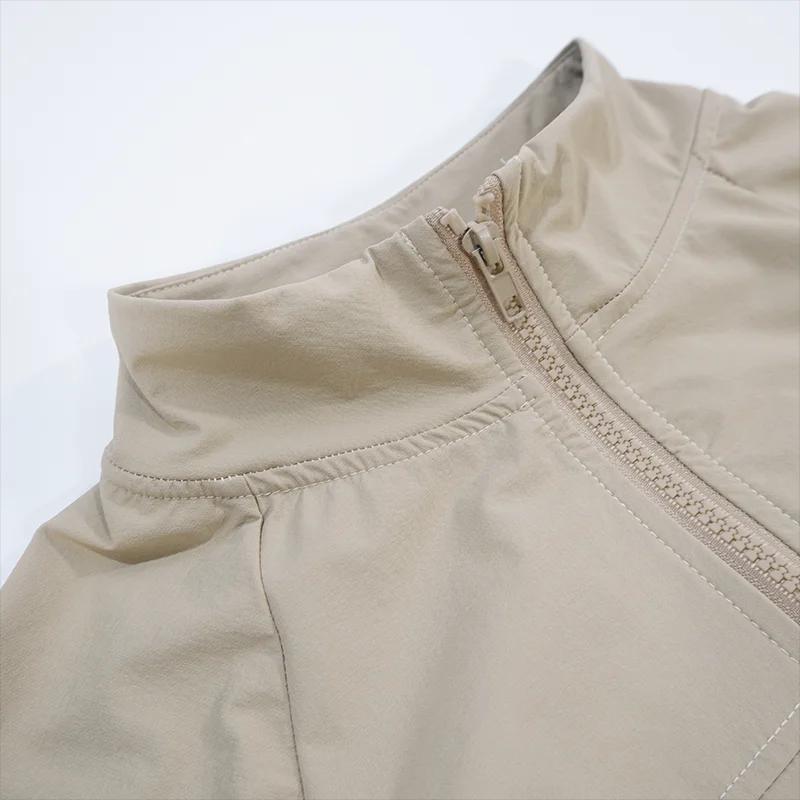 Veste de yoga à col montant pour femme LULU FLORA, séchage rapide, coupe-vent, pour course à pied en