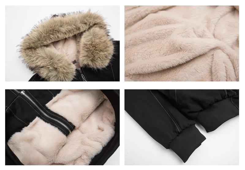 ZAROY col de fourrure Parkas à capuche Y2k Harajuku épaissir vestes rembourrées décontracté fermetur