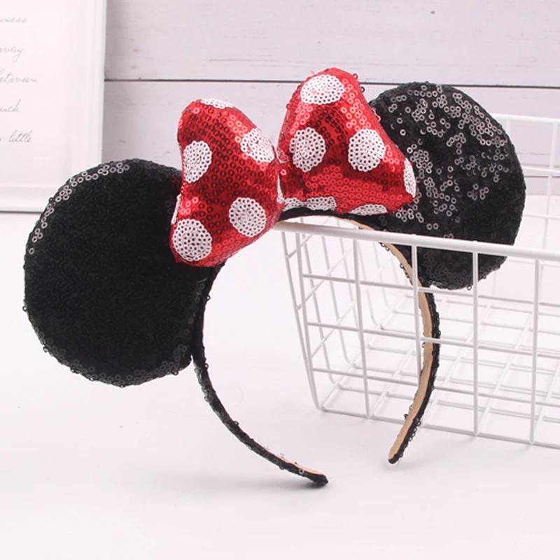 Serre-tête Grande Taille Classique à Nœud à Pois Oreilles de Souris pour Femme, Accessoire Cheveux p