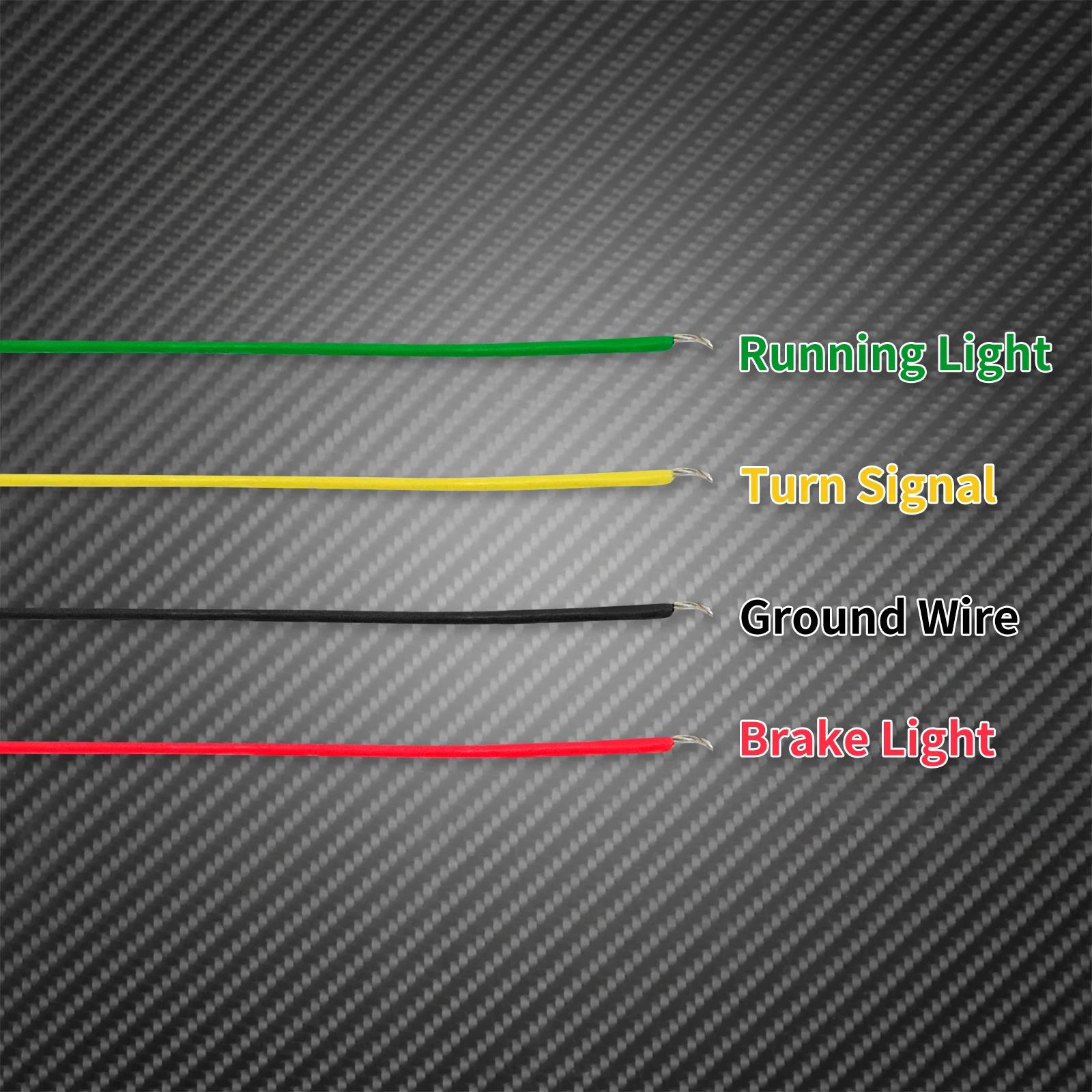 Clignotant de moto LED Mini feu stop avant arrière lampe de course noir/Chrome universel pour Harley