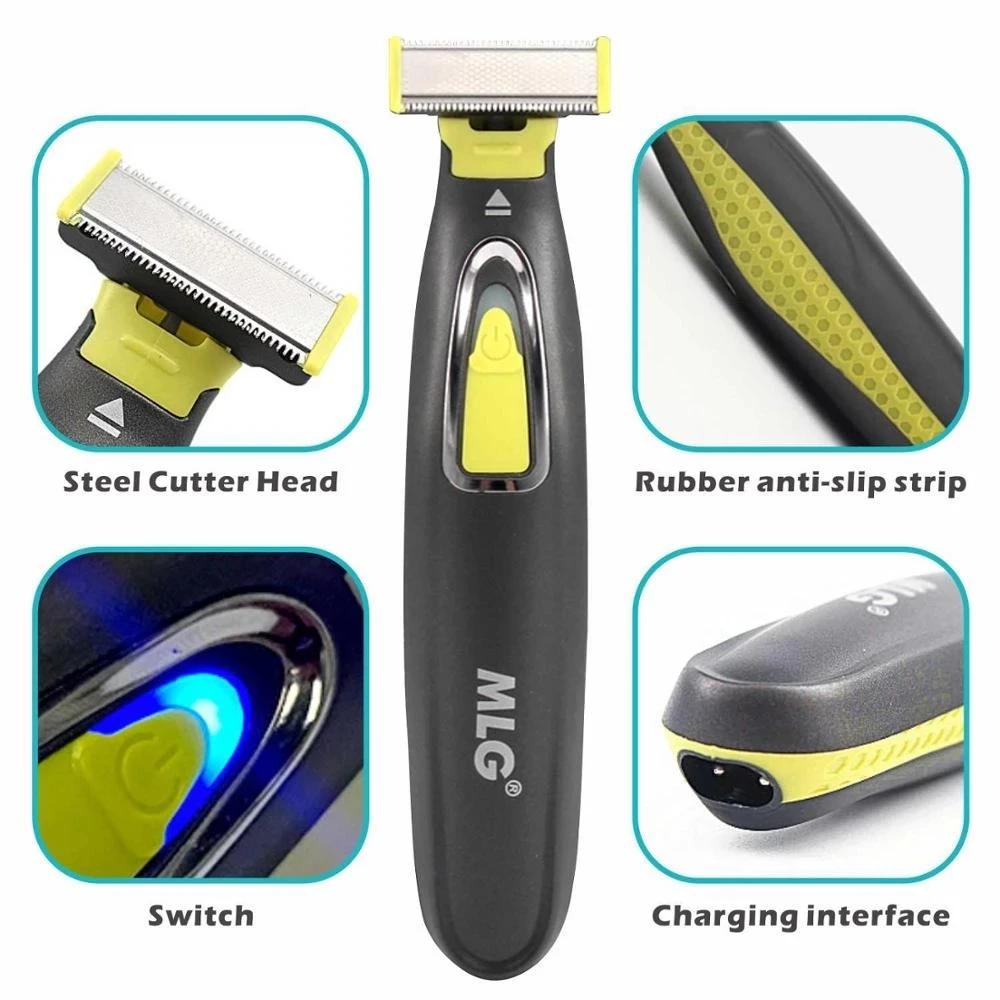 Rasoir électrique pour hommes tondeuse à barbe professionnelle rasoir sans fil corps Trimer USB Rech