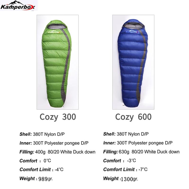 Sac de couchage ultraléger Kamperbox - Équipement camping hiver léger et compact pour randonnée
