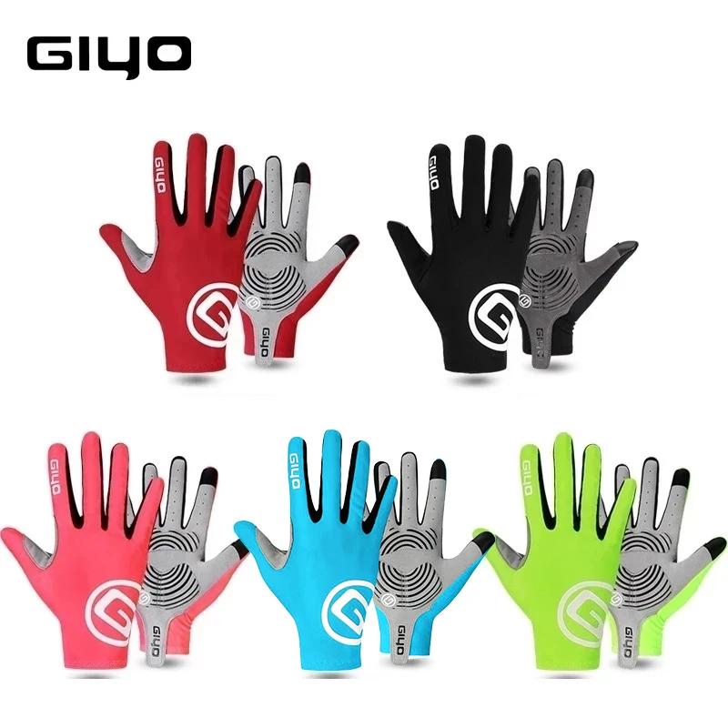 Giyo – gants de cyclisme à doigts complets en tissu Lycra, mitaines longues antidérapantes pour vélo