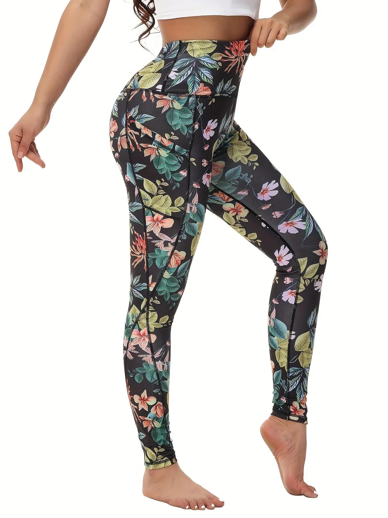 Pantalons de yoga taille haute avec poches - Leggings de course et entraînement pour femmes