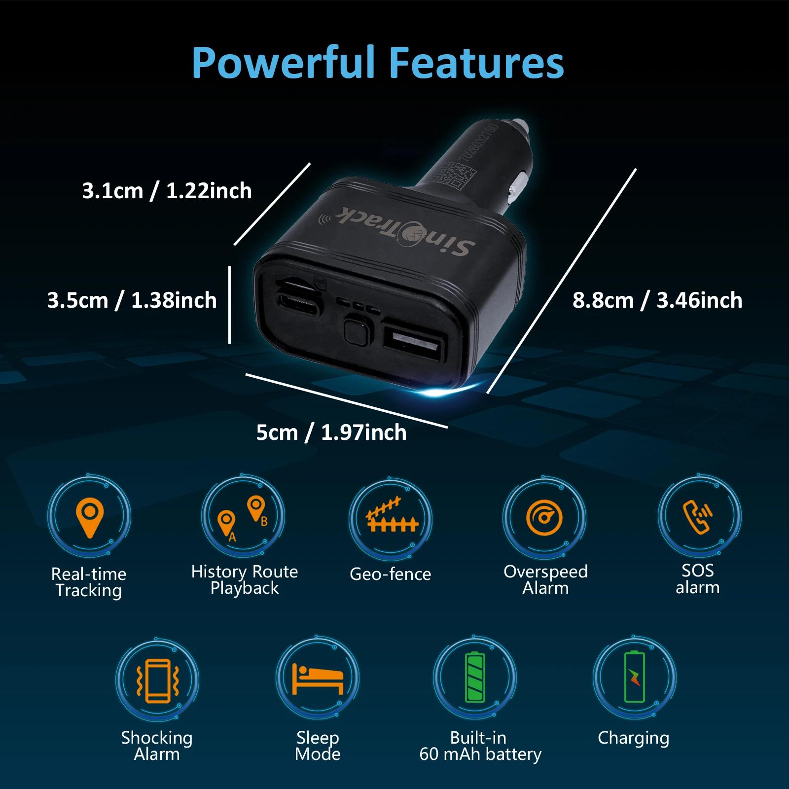 SinoTrack touristes USB voiture Laguna allume-cigare GPS Tracker ST-909 voiture chargeur de téléphon
