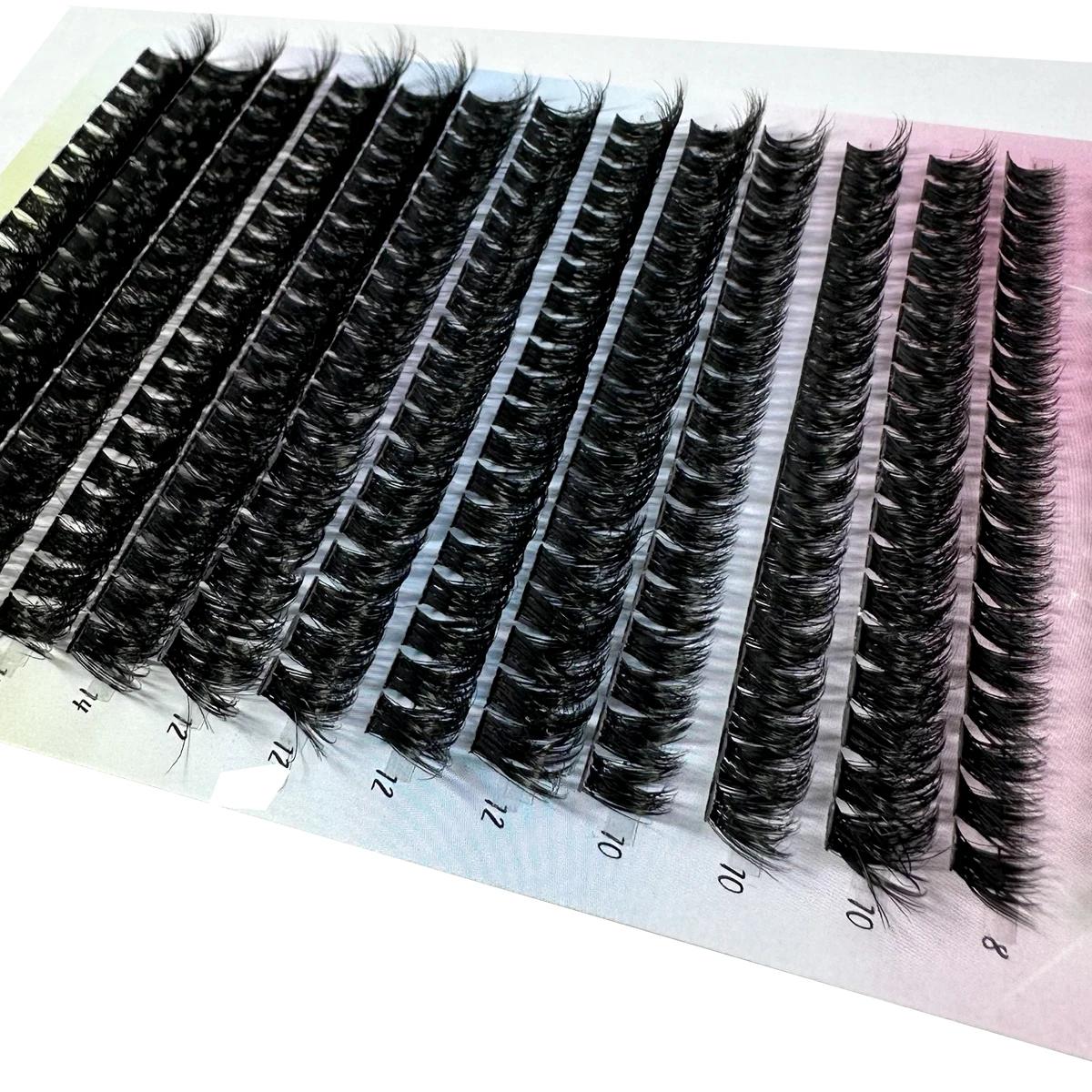 280Ps bricolage 5D grappes de cils moelleux 80D grappes de cils épais D Curl cils individuels vapore