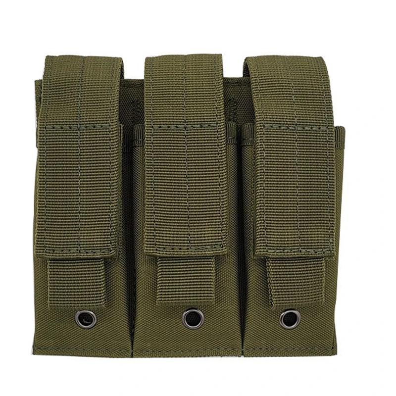 Pochette tactique Molle pour pistolet Triple, étui d'extérieur ouvert simple Double 9mm pour magazin