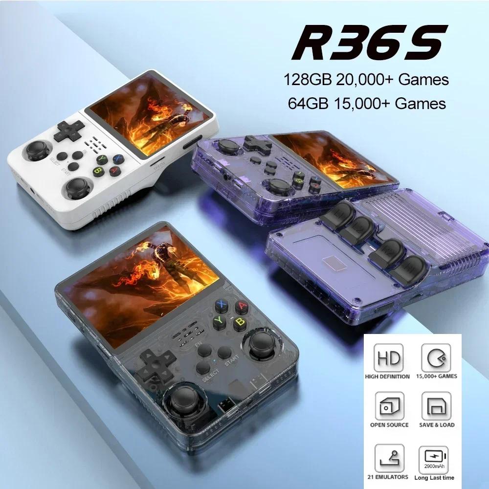 Console de jeu vidéo Open Source R36S, système Linux, écran IPS 3.5 pouces, lecteur vidéo de poche p