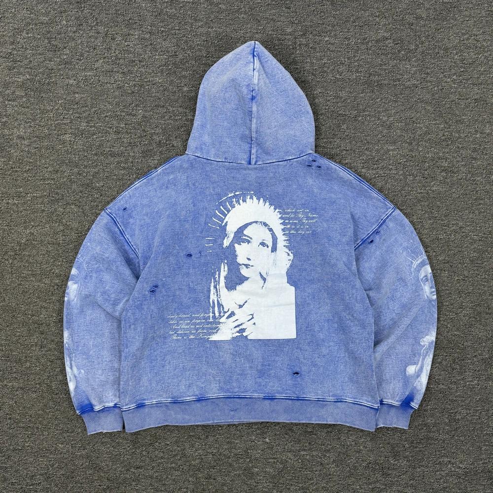 Yao mode Streetwear surdimensionné décontracté coton à capuche Vintage sweat de luxe rétro haute rue