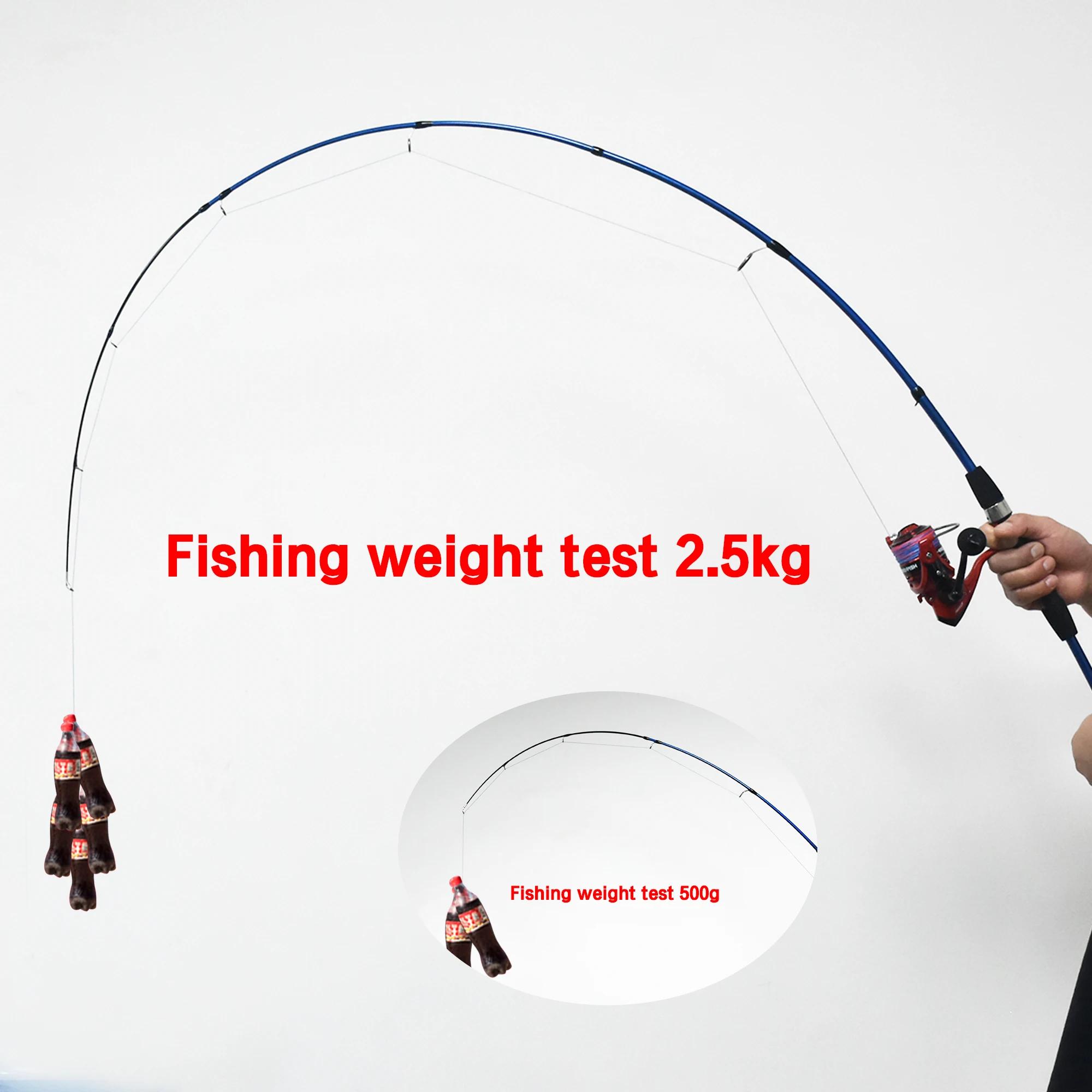 BIUTIFU Baitcasting filature Mini canne à pêche 4/5 Section 1.8/2.1mTravel carbone coulée poids 5-20