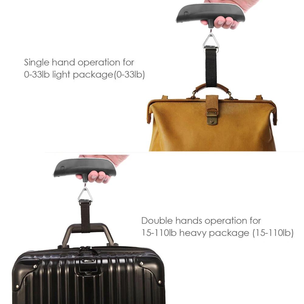 50kg x 10g Balance numérique Portable LCD affichage Mini Balance suspendue électronique bagages vali