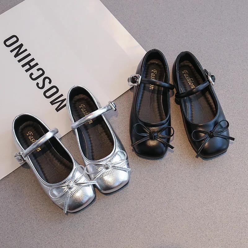 Chaussures en cuir pour filles, style princesse, printemps-automne 2026, mode enfant, Mary Janes sim