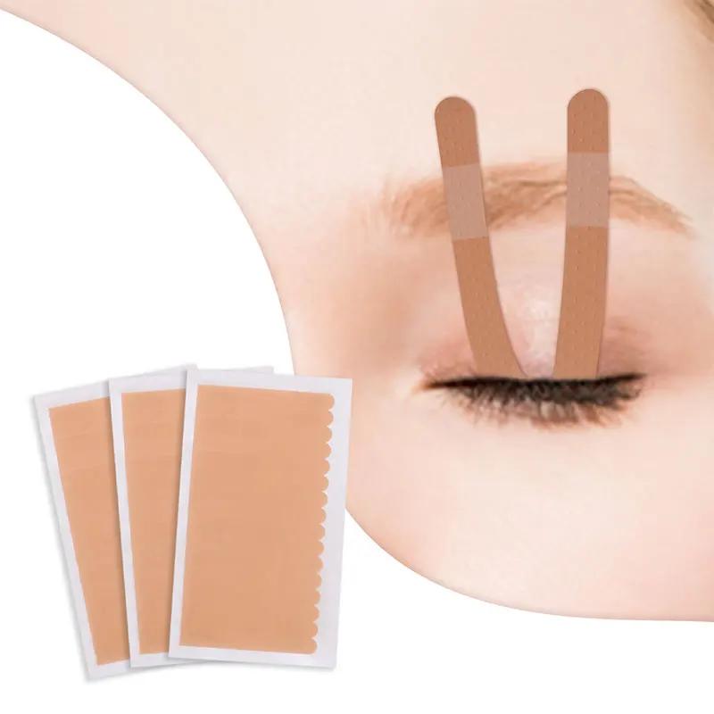 10 feuilles greffées faux cils levage paupière bande Non-tissé sourcil Protection bande Extension de