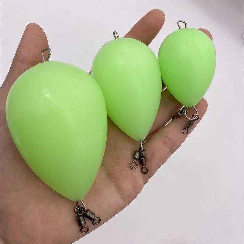 Flotteur d'œuf lumineux vers le haut, flotteur fluorescent, aide au lancer, appât de lancer longue d