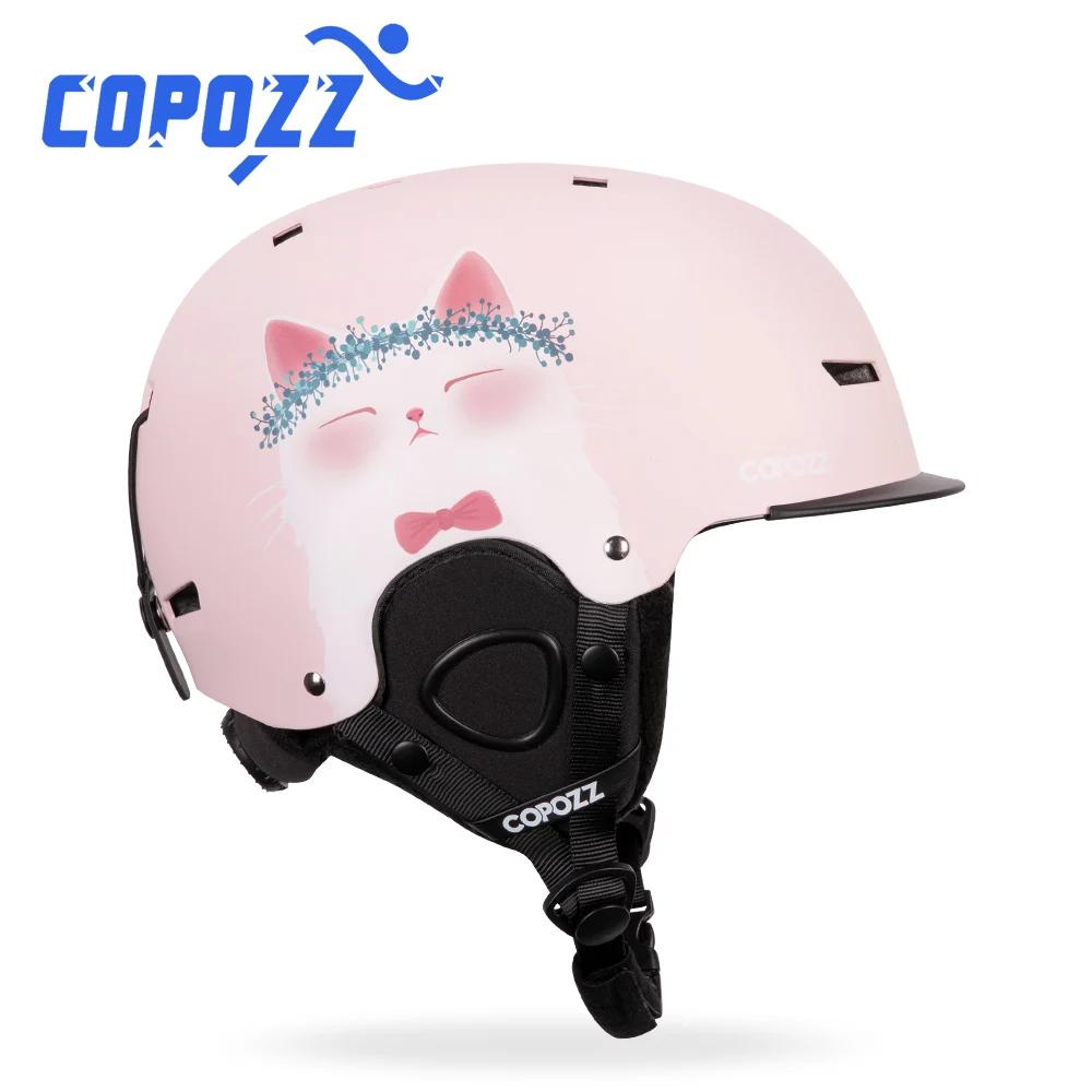 COPOZZ nouveau casque de Ski dessins animé demi-couvert Anti-impact casque de sécurité cyclisme Ski 