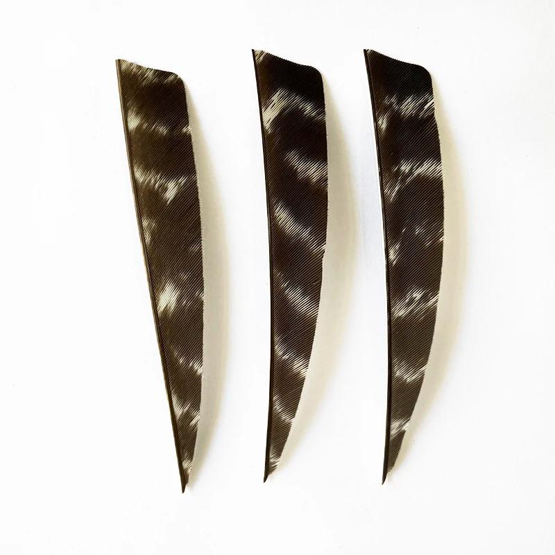 50 pièces IBOUNFOX plumes naturelles pour flèche en bois carbone 3/4/5 pouces plumes de tir à l'arc 