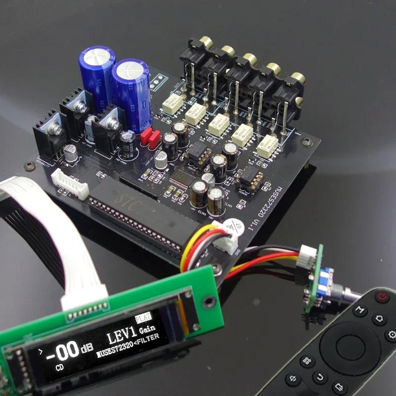 Nvarcher-Préamplificateur HIFI OLED TING ES72320 avec télécommande infrarouge, contrôleur de volume,