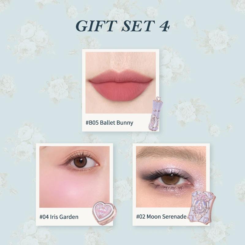 Coffret Cadeau Flowerknows Bunny Garden Collection : Palette Maquillage Haute Pigmentation, Baume à 