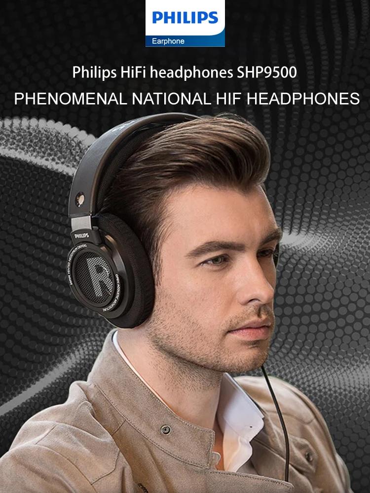 Philips SHP9500 casque filaire HiFi stéréo musique écouteur 3.5mm 6.3mm Interface ordinateur portabl