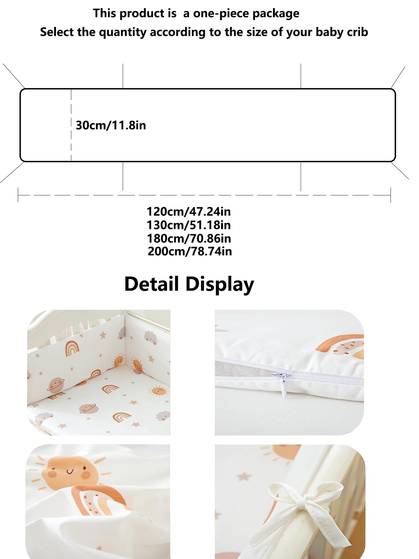 Rail de protection pour berceau de bébé, rembourrage doux, doublure de pare-chocs pour berceau de bé